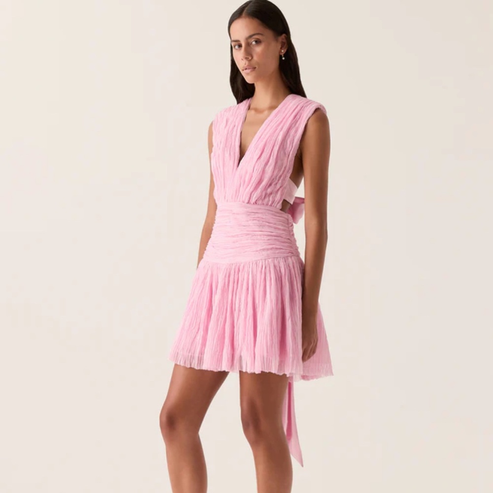 Aje | Escapist Mini Cocktail Dress Pink - Size 4